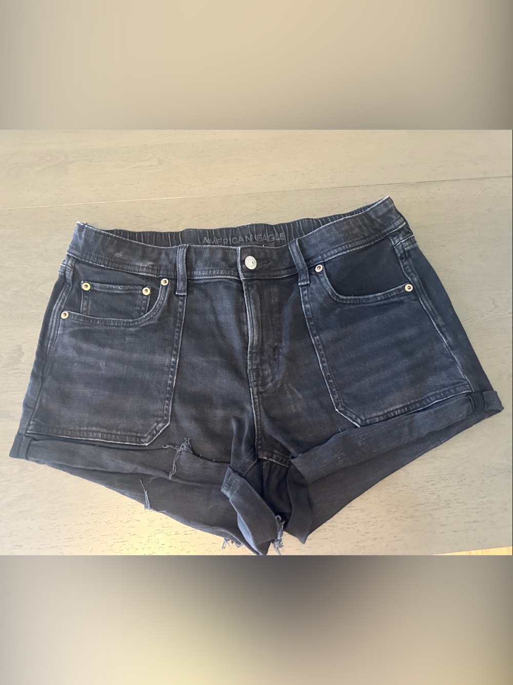 American Eagle Outfitters Women's Black Denim Shorts